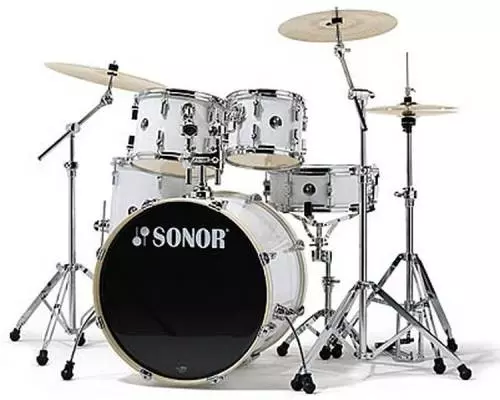 Force 1007 Stage 2 5-Piece Drum Kit with Hardware - White